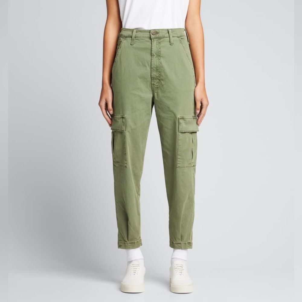 Mother The Catch All Cargo Ankle Pants In Killing Time Cypress Green Size 25